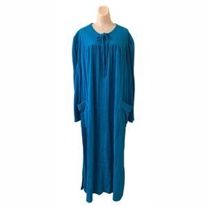 Rainbow Fashions Womens Robe 3X Blue